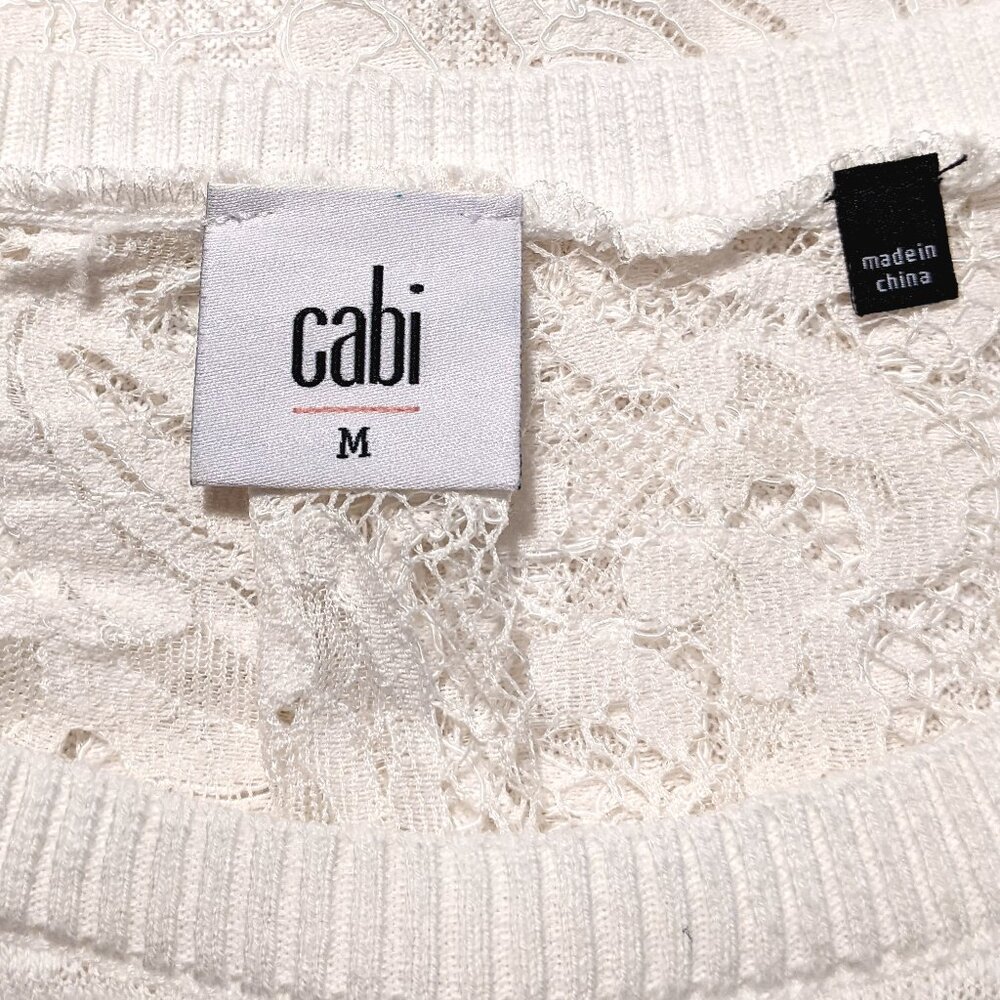 CAbi | 'Sophia' Lace Back Knit Top - Picture 8 of 10